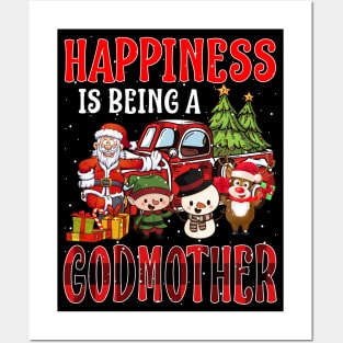 Happiness Is Being A Godmother Christmas Posters and Art